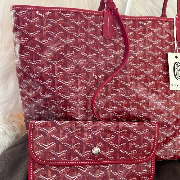 GOYARD Saint Louis PM in Red with Customized Reinforced Corners, includes Pouc - Picture 13 of 14